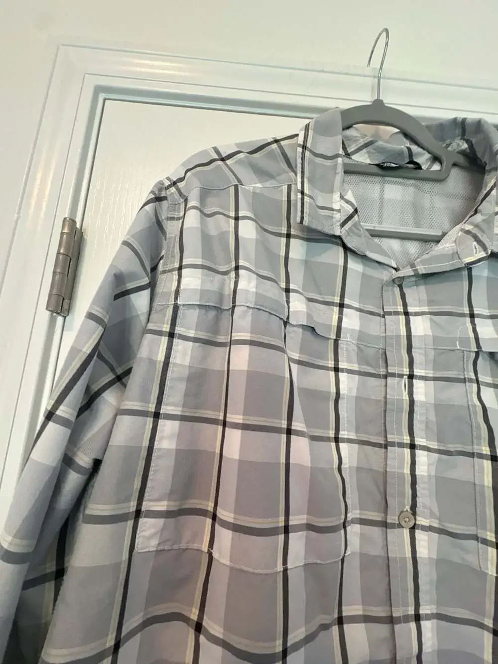 The North Face Men's Long Sleeve Plaid Button-Down Hiking Shirt